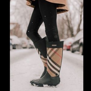 Burberry Authentic Clemence Mixed Media Rain Boot